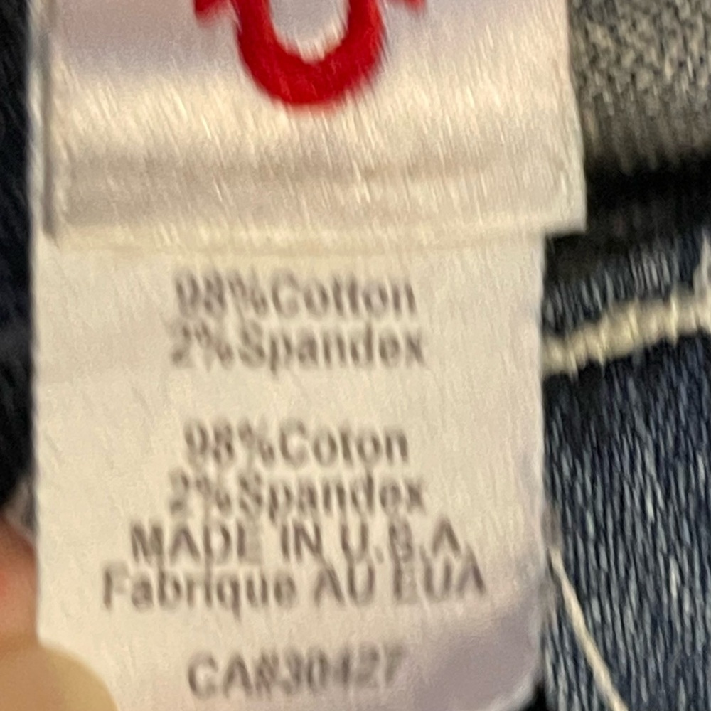 True Religion Joey Flare Leg White Stitch Jeans Size 27 - Picture 8 of 11